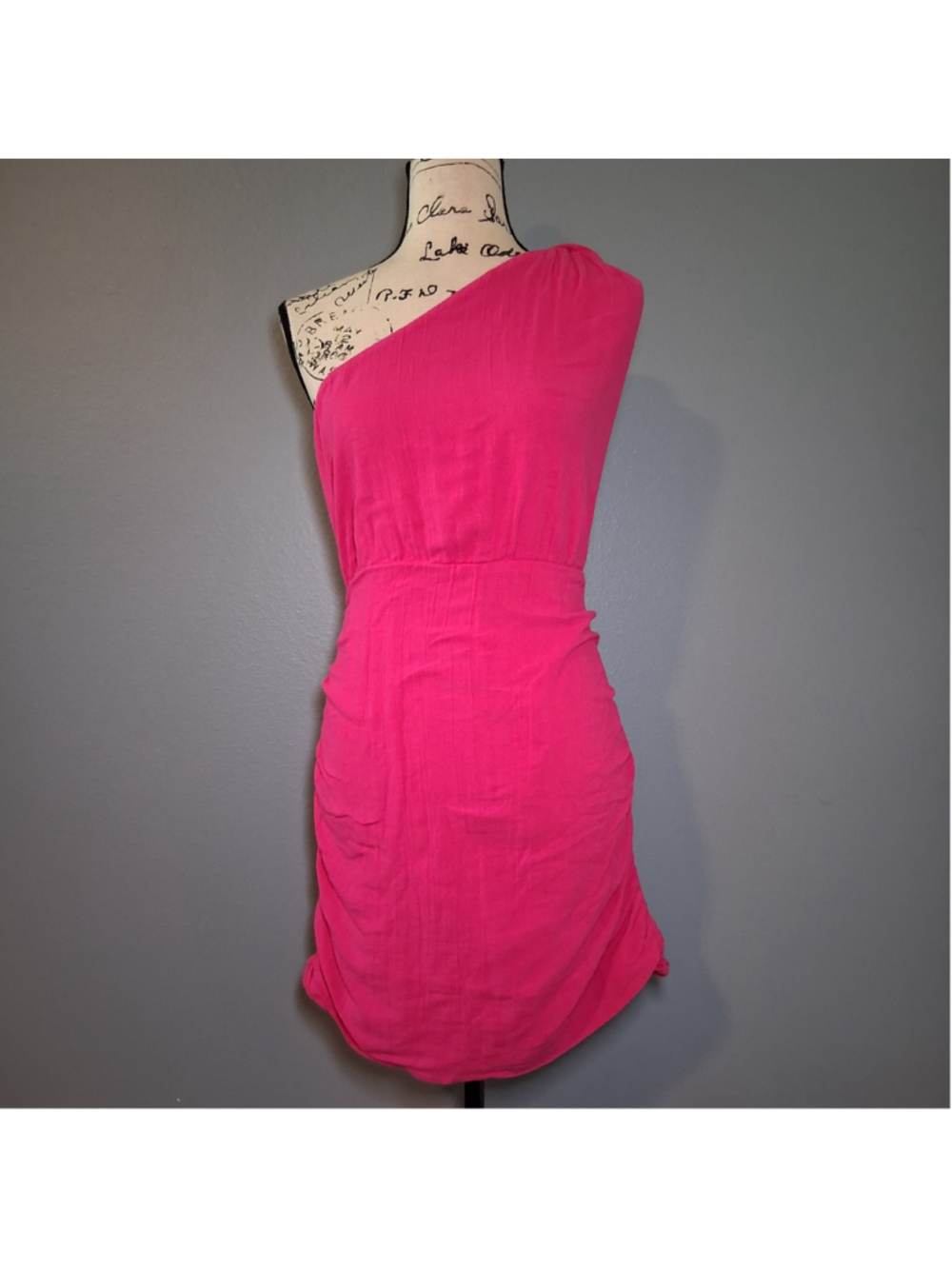 Free People One Shoulder Ruched Mini Dress - Picture 3 of 14